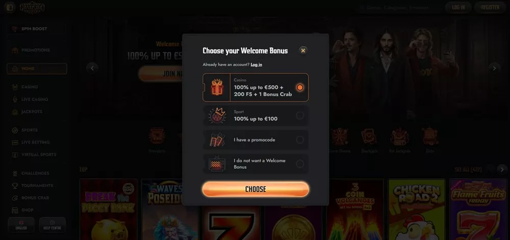 Přihlášení Gransino