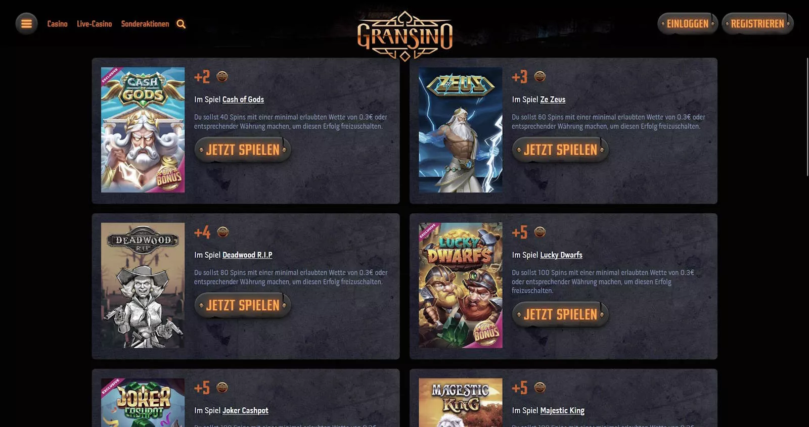 Gransino promóciós kód